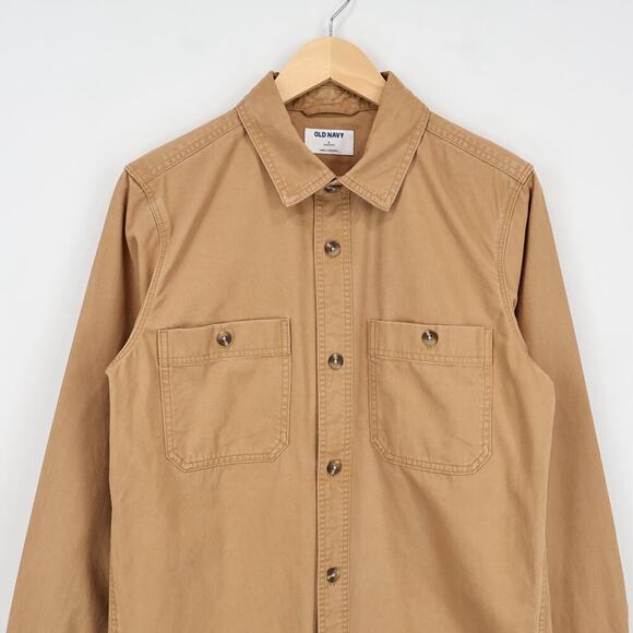 Old Navy Women's Loose Oversized Fit Button Down Shirt Classic Khaki Size Small - Picture 2 of 8